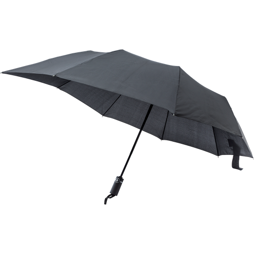 Foldable Pongee (190T) umbrella 8286_001 (Black)