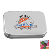 Large hinged tin with choco's C-0101_032 (Silver)