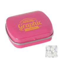 Mini hinged mint tin with extra strong mints C-0102_017 (Pink)