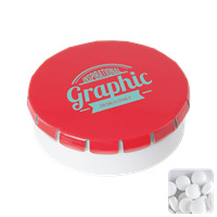 Round pot with sugar free mints C-0108_008 (Red)
