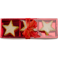Three star-shaped candles 5188_008 (Red)