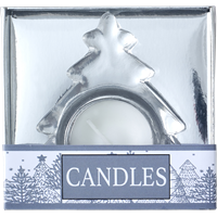 Christmas tree candle holder. 4896_032 (Silver)